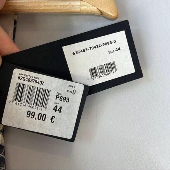 NWT Marciano Y2K Guess Python Print Crop Wrap Top Green Size 44 - Picture 5 of 8